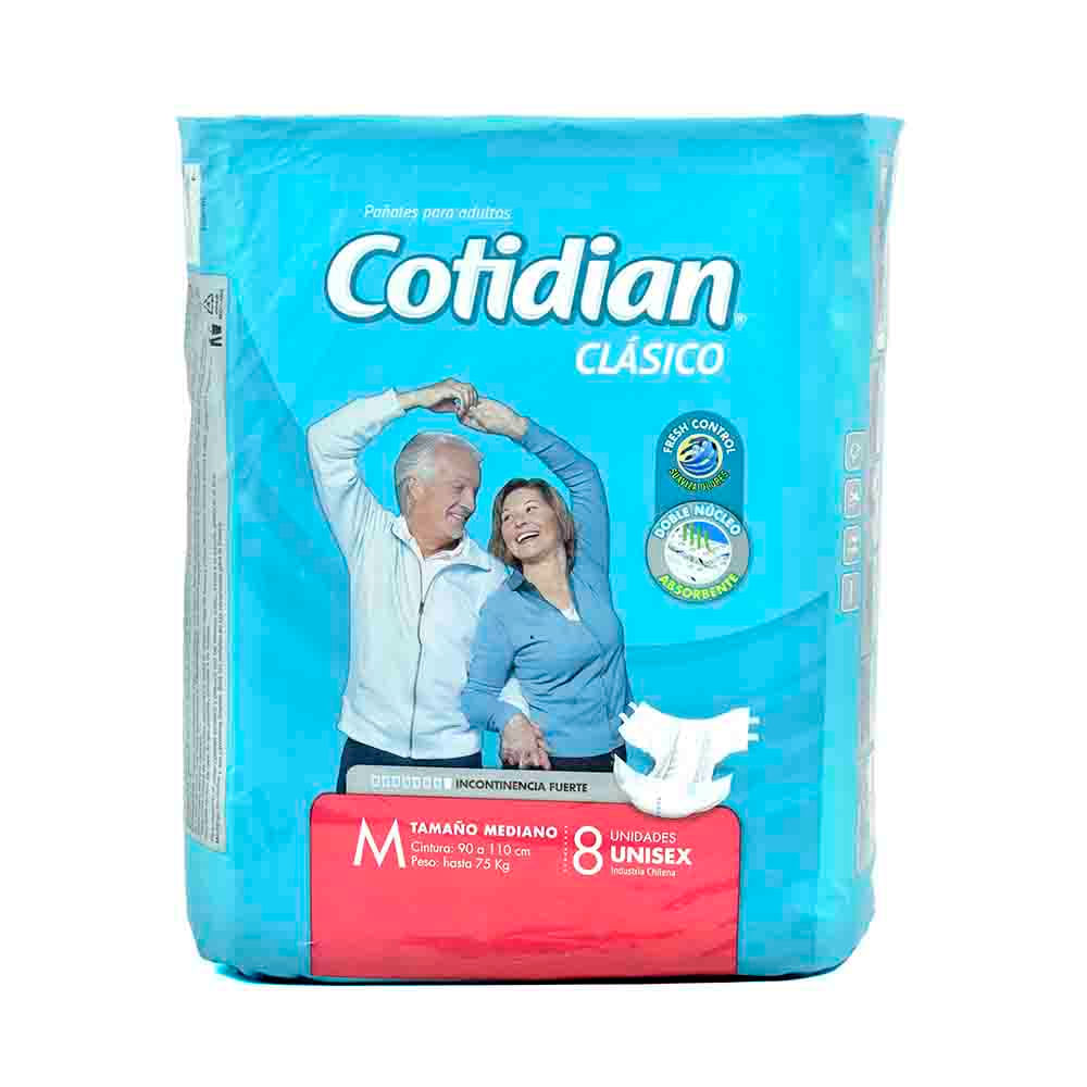 Pañales de Adulto Cotidian Clásico Incontinencia Fuerte 8 un G