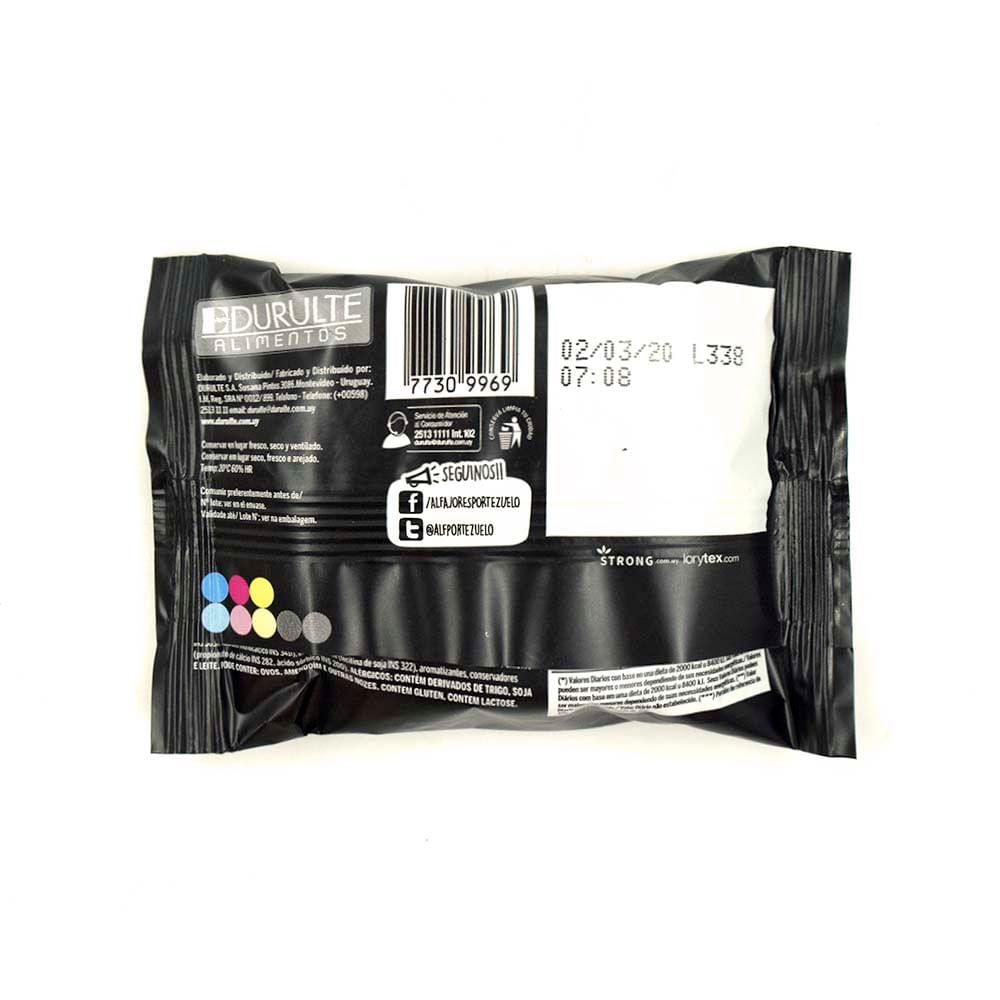 Alfajor Extra Dulce De Leche Black Portezuelo 55 G