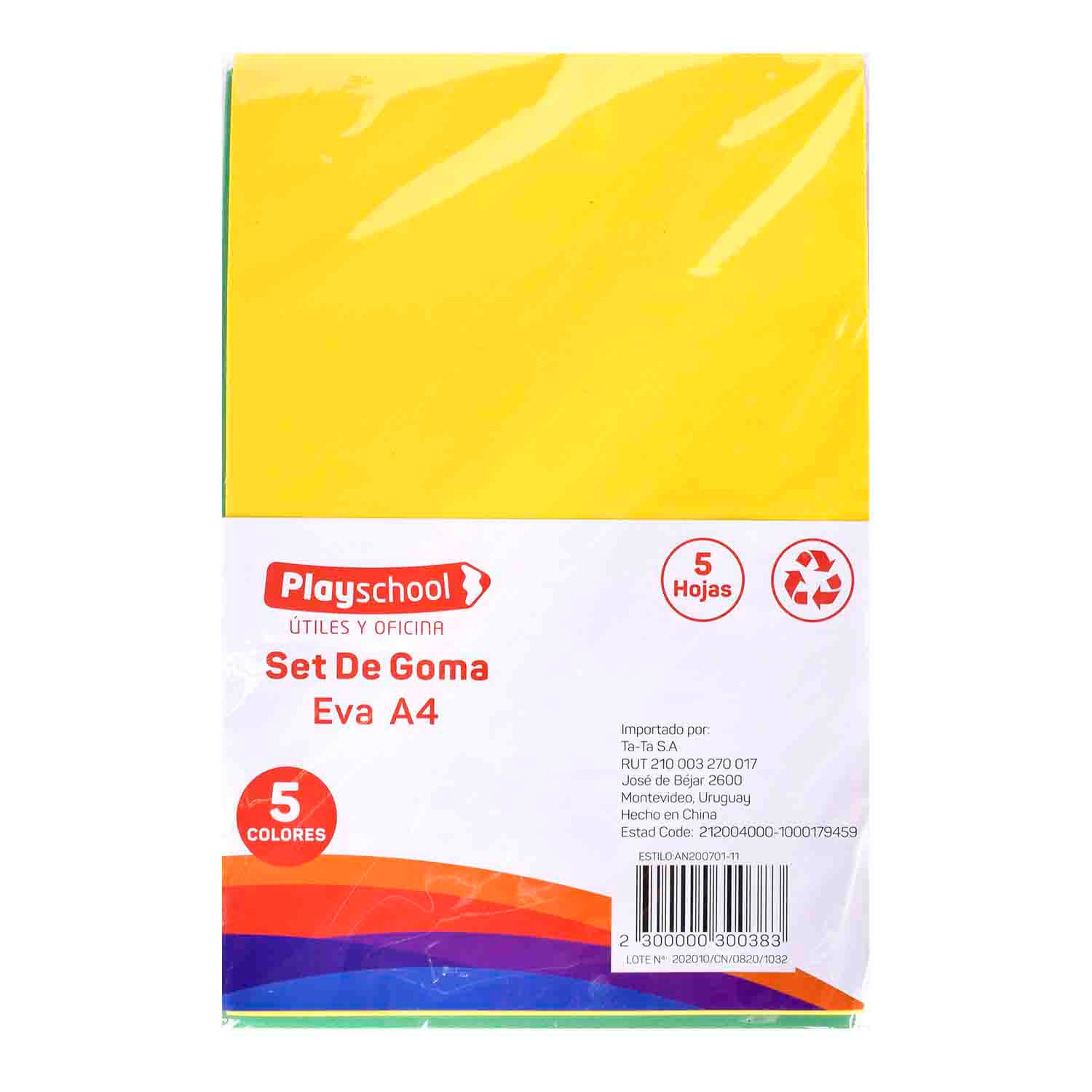 Goma Eva A4 Pack x10 Colores Pastel DALI