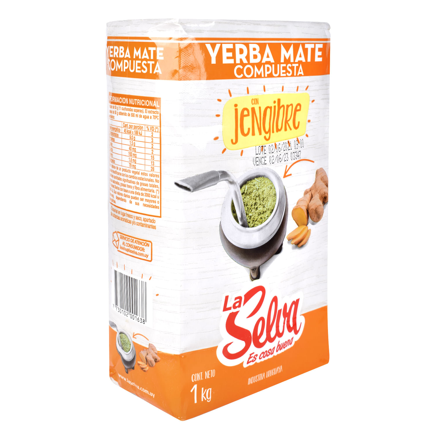 Yerba Mate Compuesta La Selva Con Jengibre 1 Kg