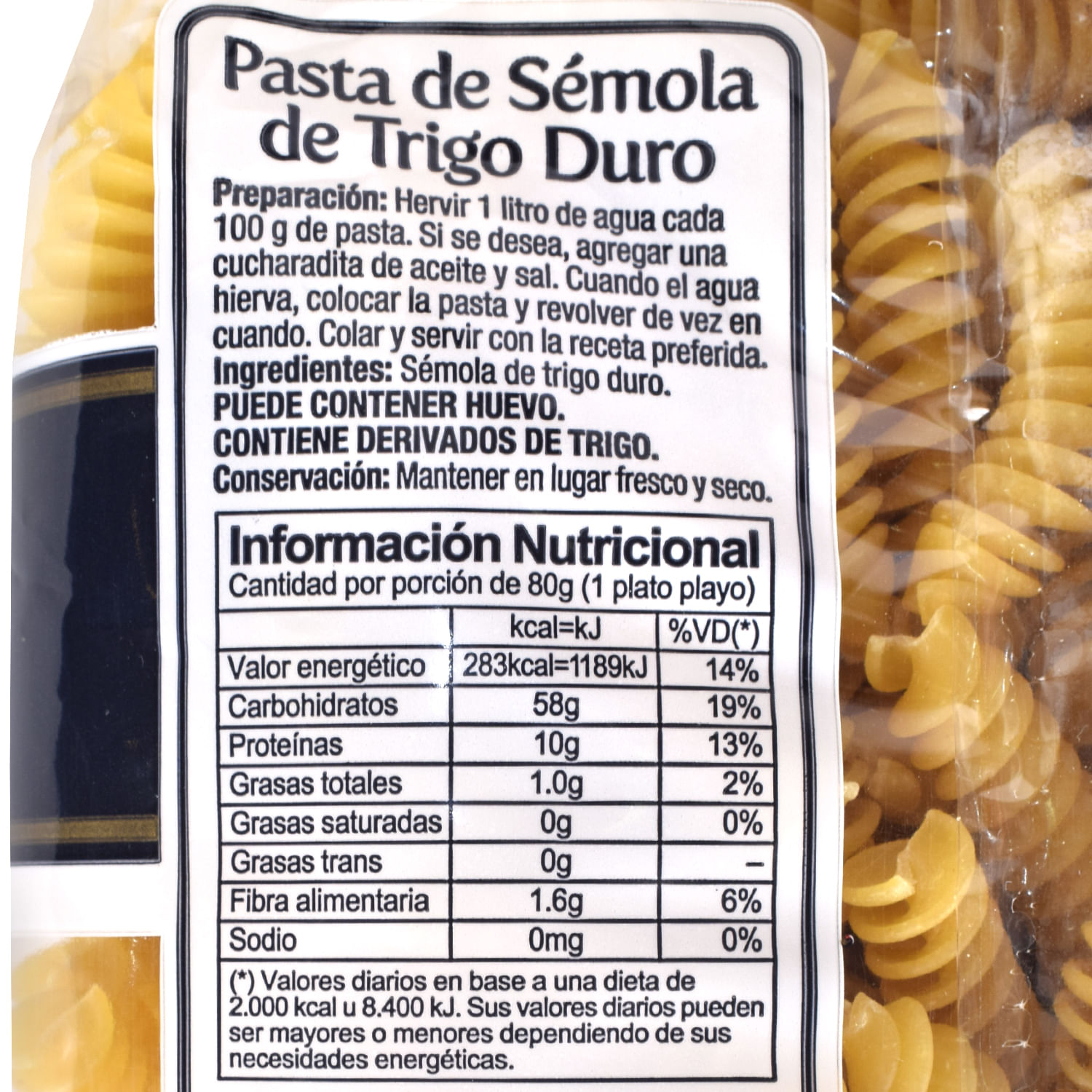 Pasta de Trigo Duro Integral – Las Acacias