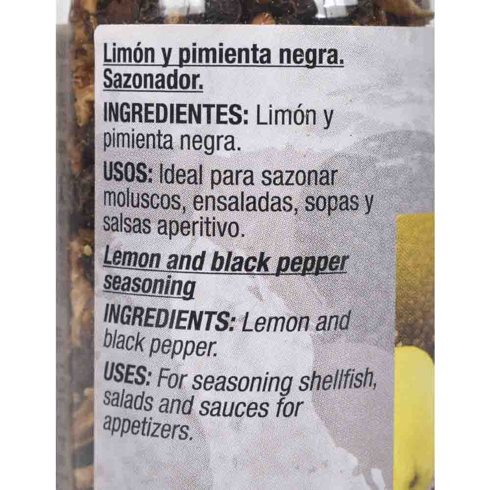 Pimienta negra y limón