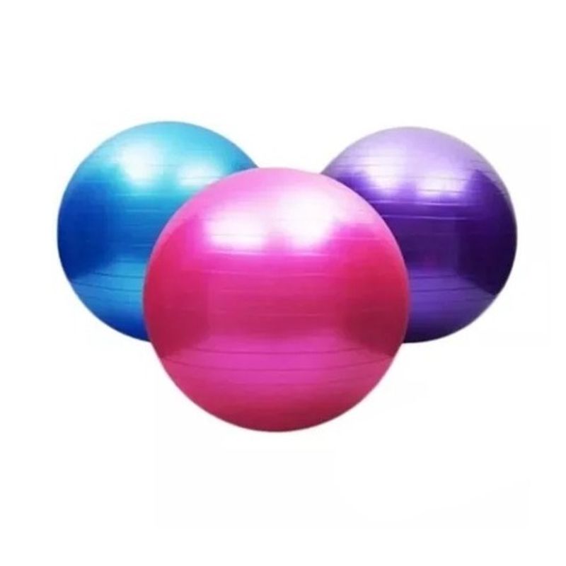 Pelota De Pilates 85cm Texturada Yoga Gym + Inflador! - Azul — El