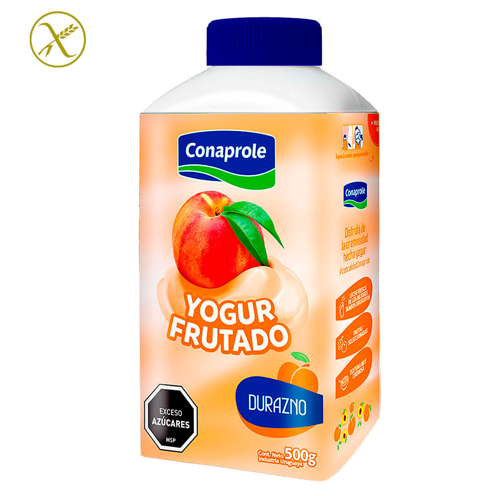 Yogur Frutado Durazno Conaprole Tetrat 500 Ml