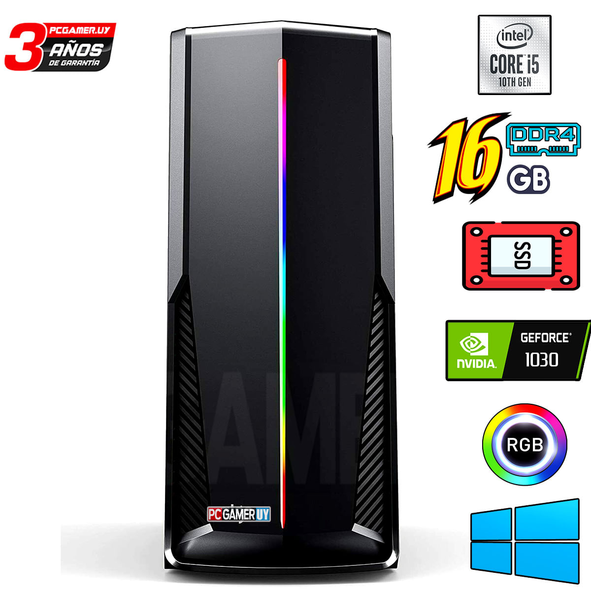 PCGAMER I5 10400 16GB DDR4 NVIDIA GEFORCE 1030 WIFI PCGAMERUY