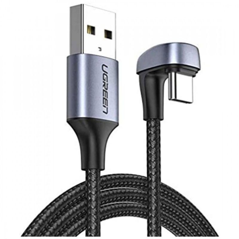 Cable de carga rápida UGREEN de USB 2.0 a USB-C, 1m de longitud. Color  Negro.