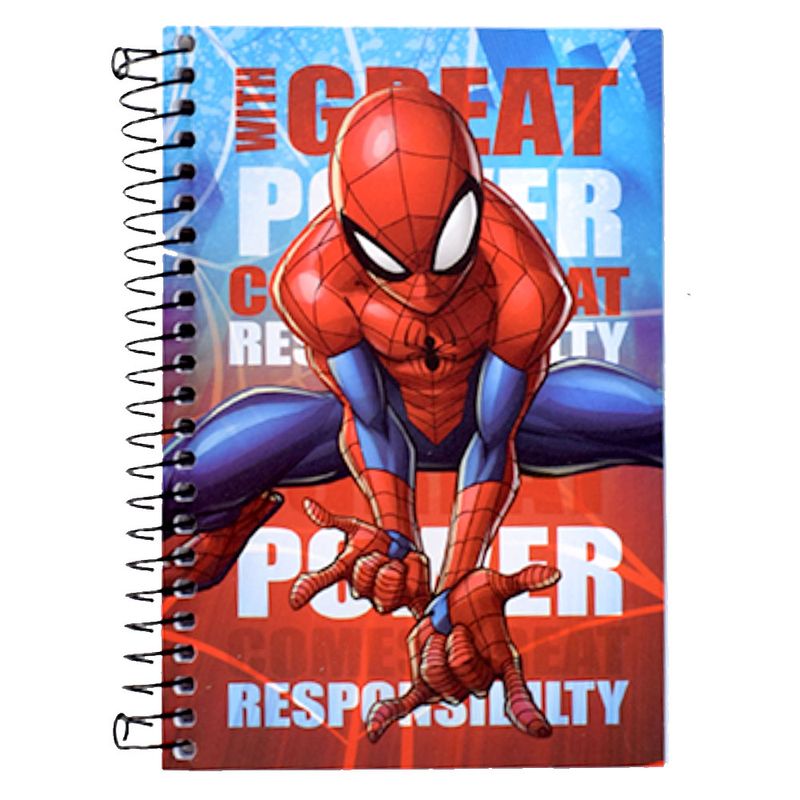 Libreta Spiderman Con Espiral 96 Hojas