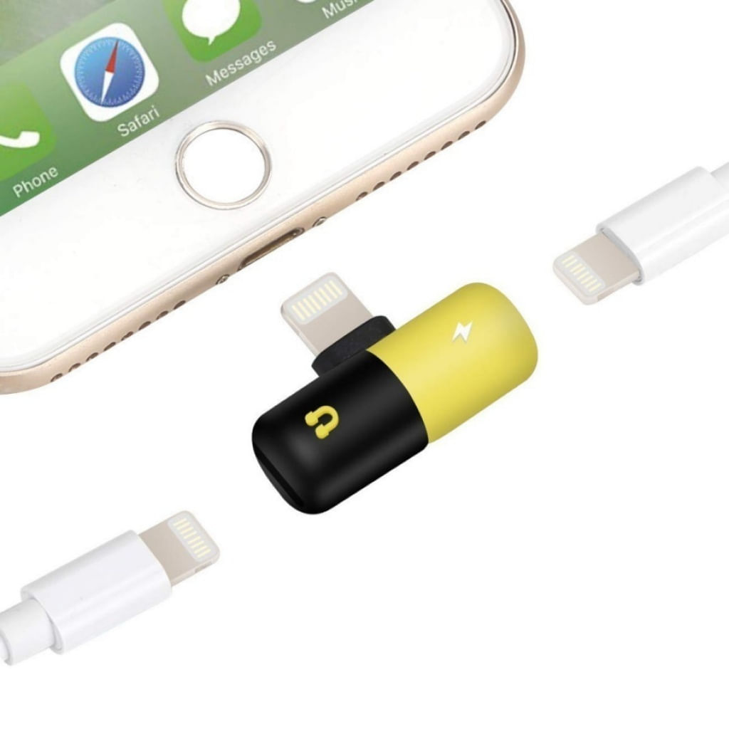 Adaptador iPhone Splitter Doble Lightning Carga Y Audio