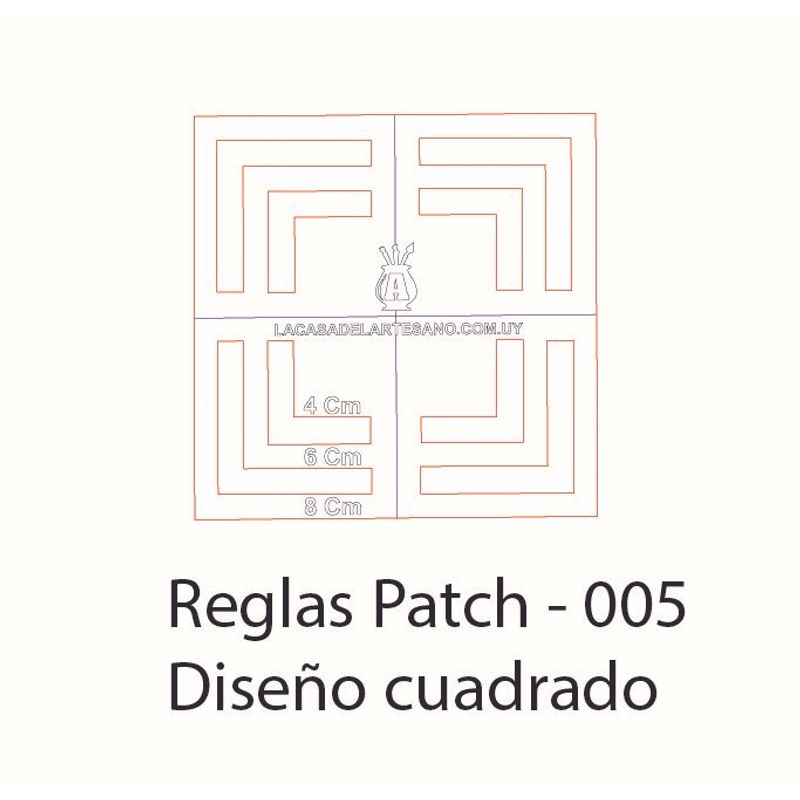 La Casa del Artesano-Regla para Patchwork de acrilico quilting