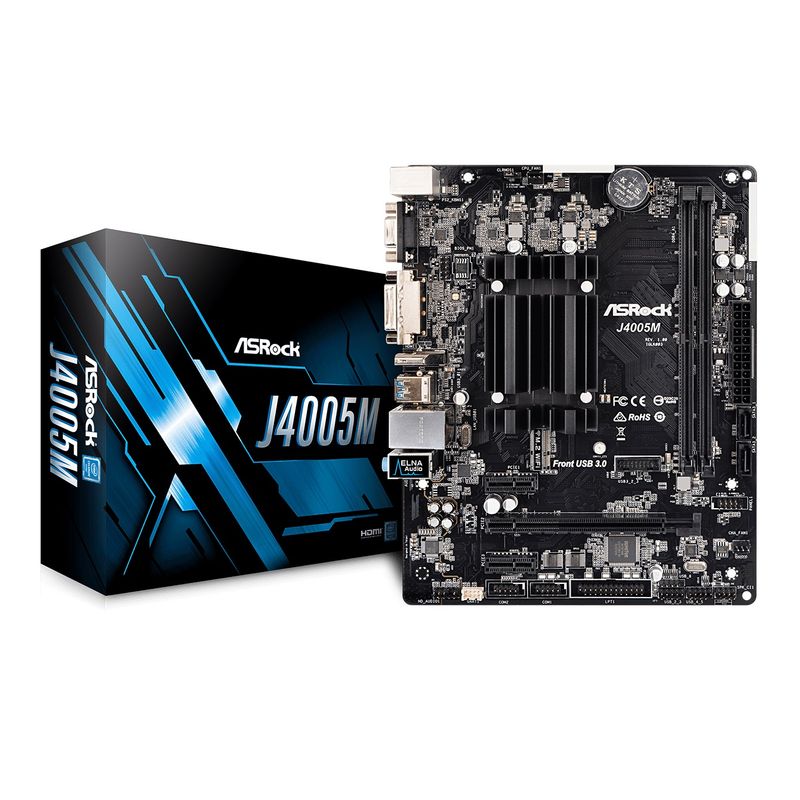 Motherboard Asrock J4005m + Micro Procesador Integrado Dual