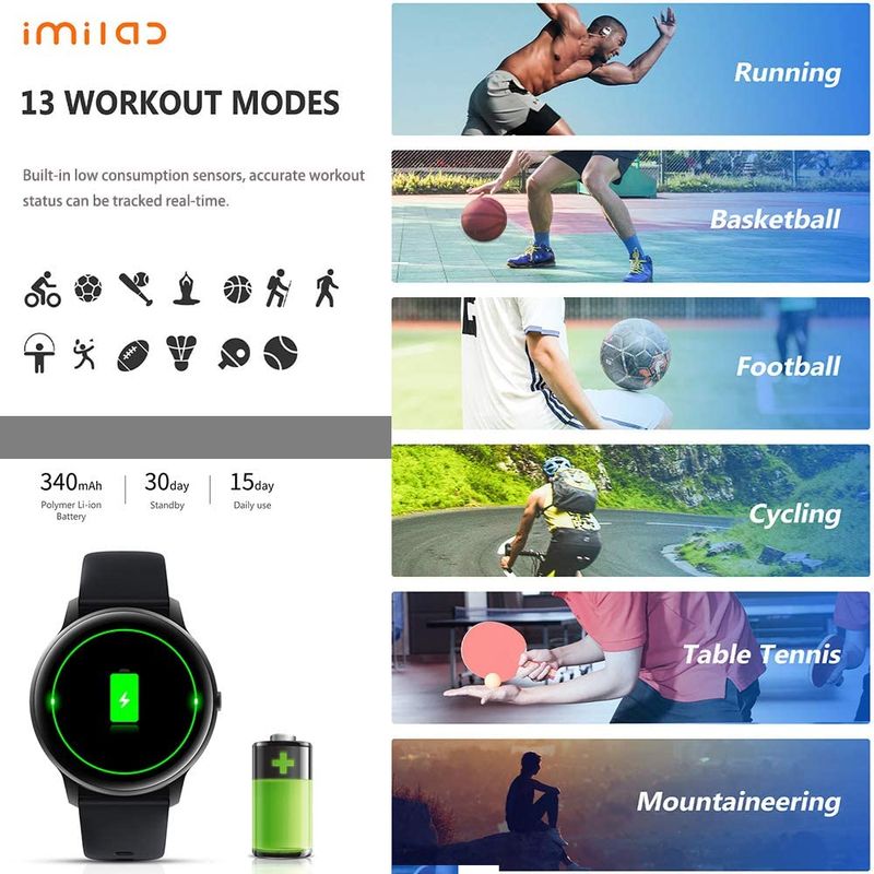 Smartwatch Xiaomi Imilab Kw66 Reloj Black Deportivo Notificaciones