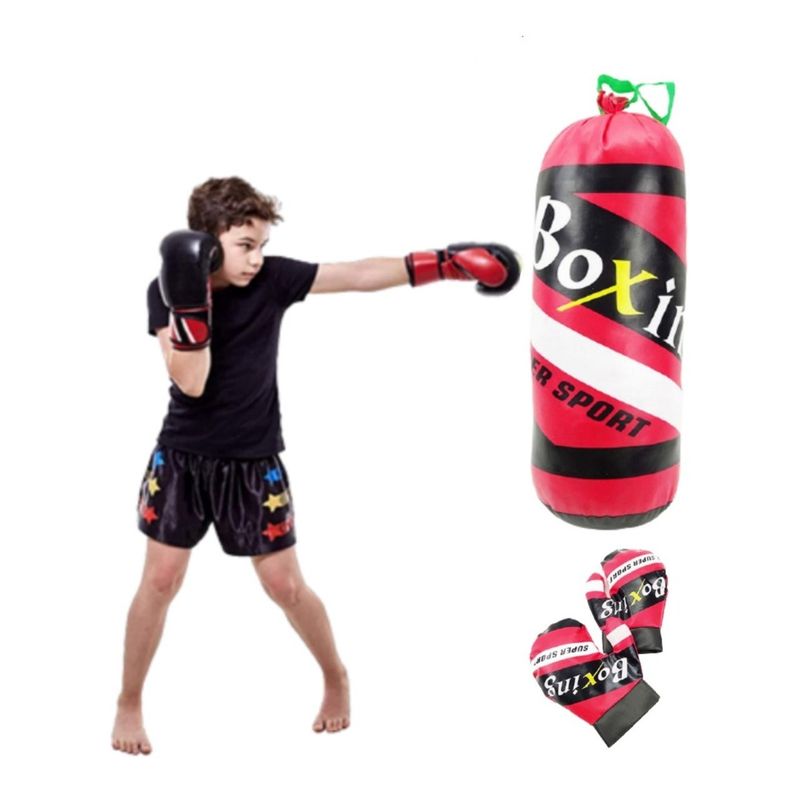 Set Boxeo Infantil 53cm Saco Y Guantes Juguete Niños - Lhua Store