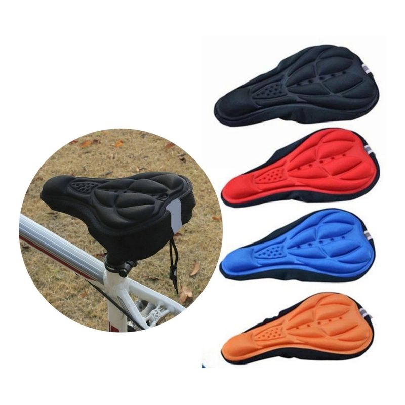 CUBRE ASIENTO CON GEL PARA BICICLETA SPINNING CICLISMO FUNDA MOTOS Y  BICICLETAS