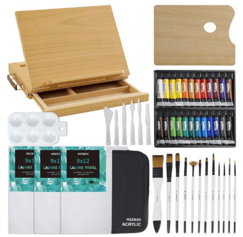 Set premium de 48 elementos para pintar con acrilico MEEDEN