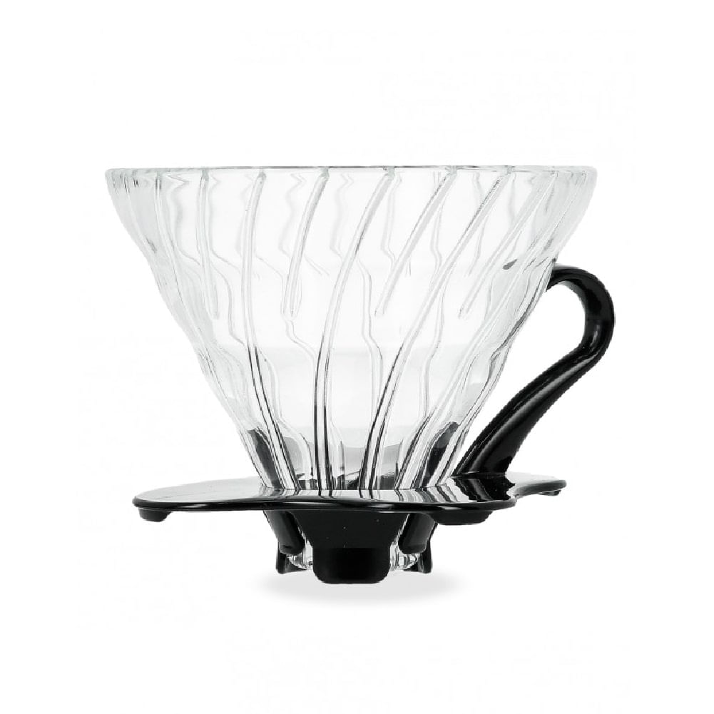 Dripper De Vidrio Cafe V60 Hario Negro