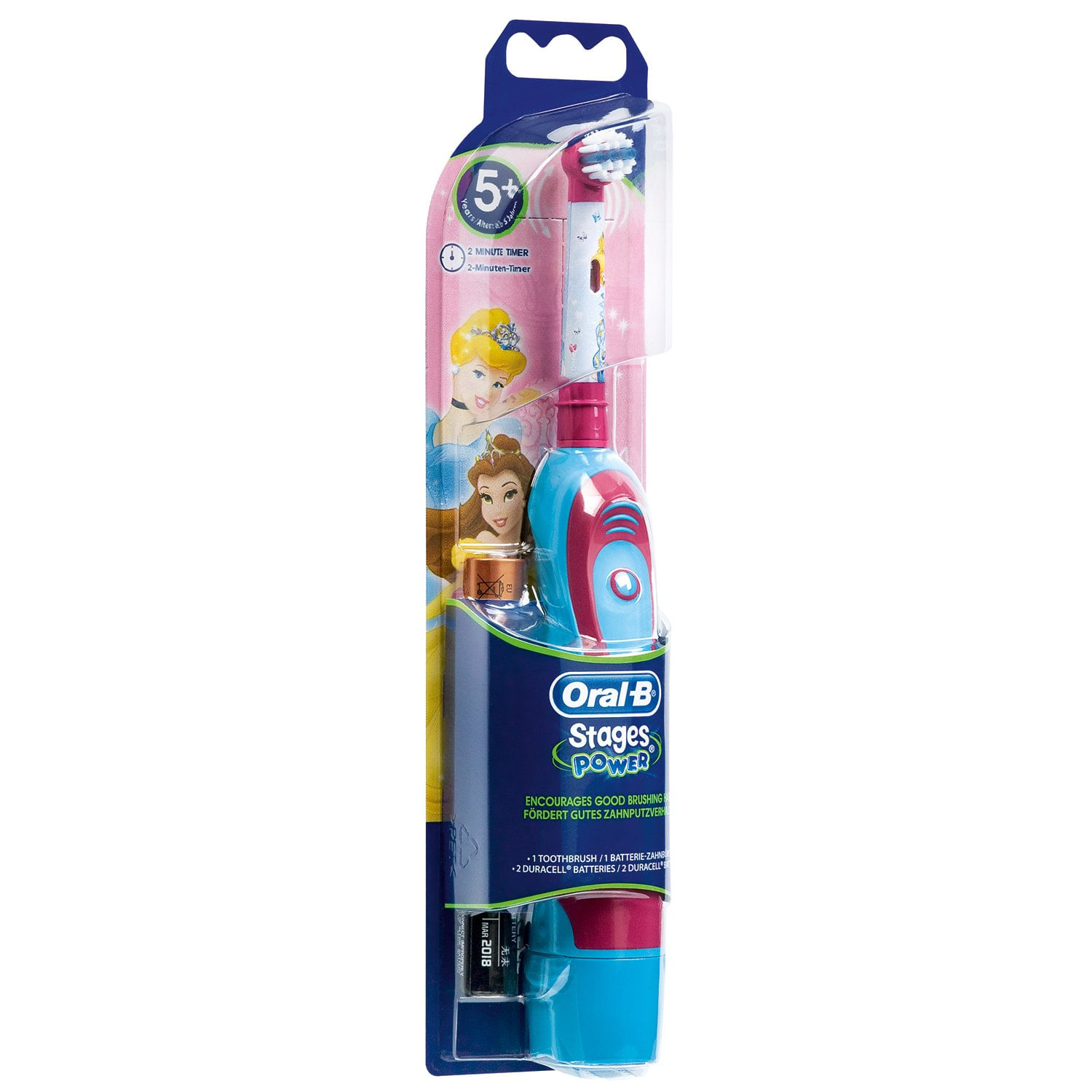 Oral-B Pro-Health Stages, cepillo de dientes eléctrico de Princesas de  Disney (para niños mayores de 3 años)