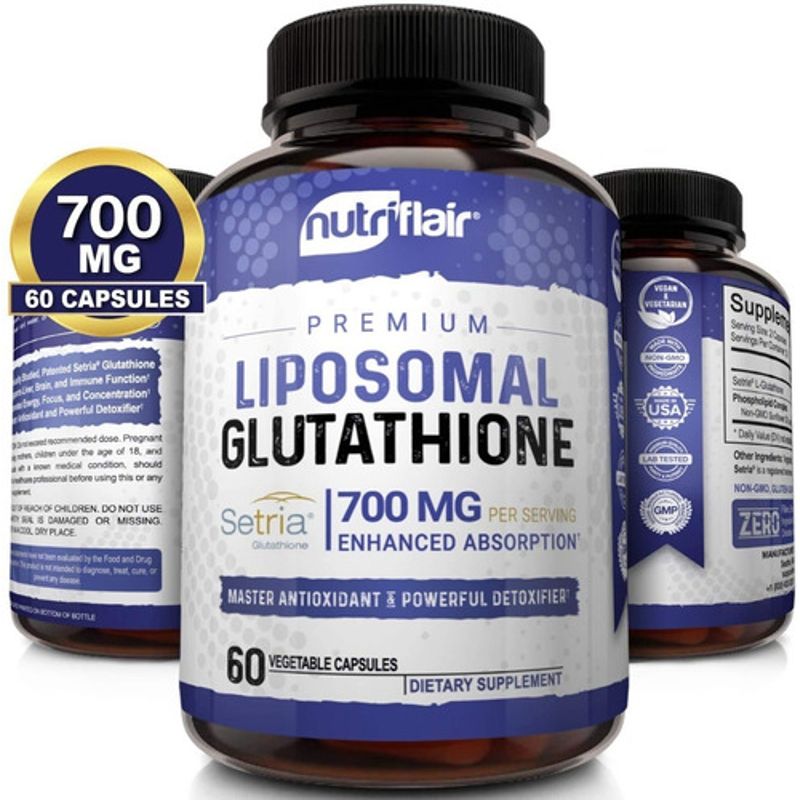 Liposomal Glutatión Nutriflair Setria700mg Pure 60caps F