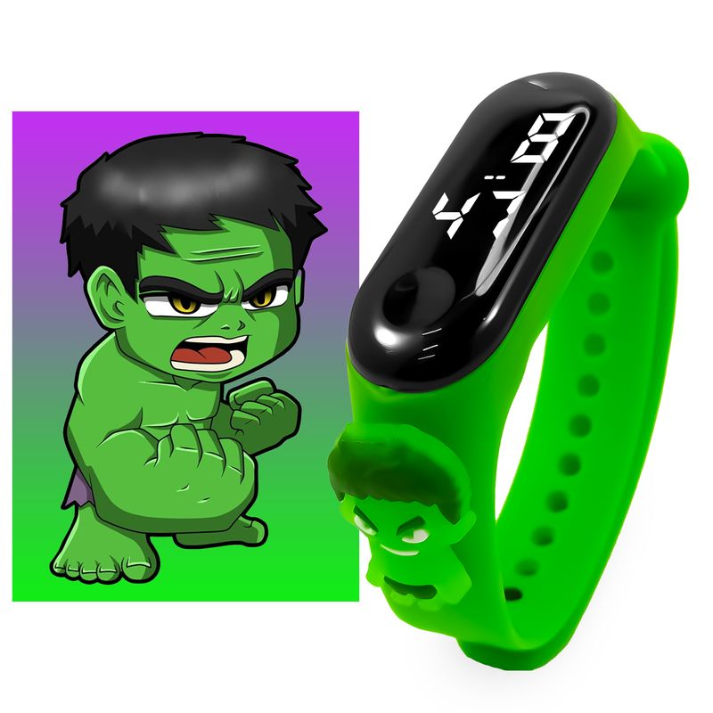 Reloj Para Nino Personajes Hulk Verde