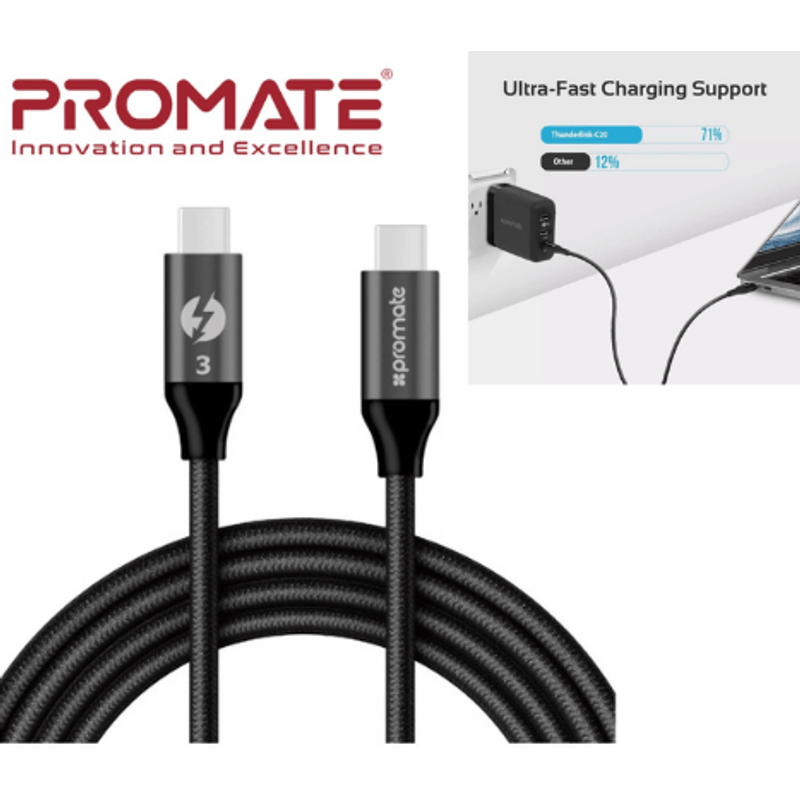 Cable Usb C Promate Thunderlink C20 15m 4k