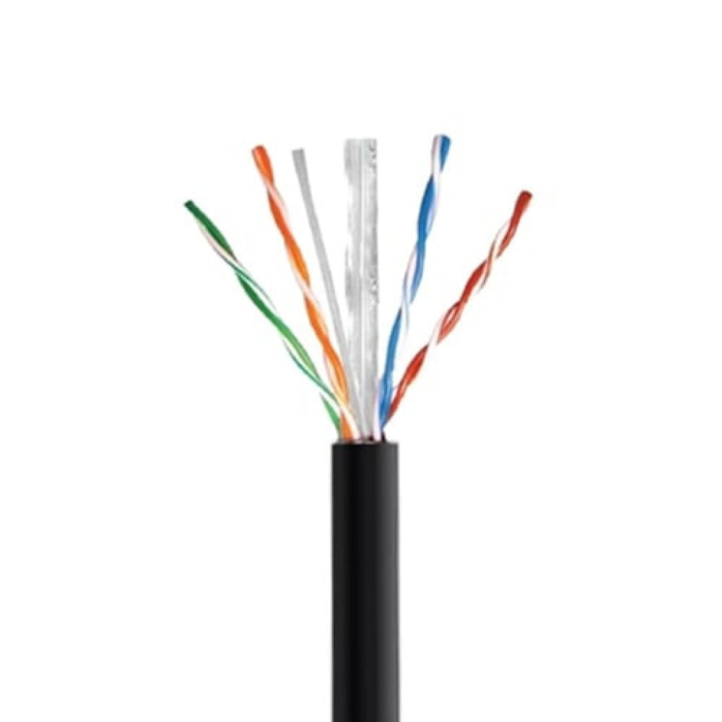 Cable por metro UTP Cat6 Exterior Negro 100 cobre CMX