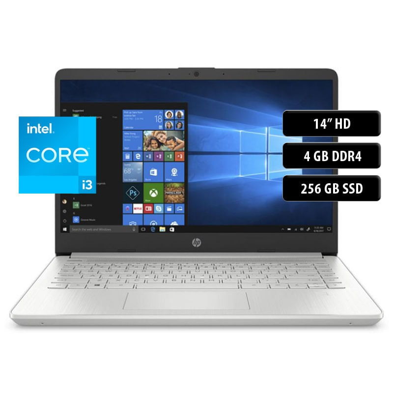 Notebook Hp 14 Dq2021la Core I3 1115g4 4gb 256ssd 14 Hd Win 10