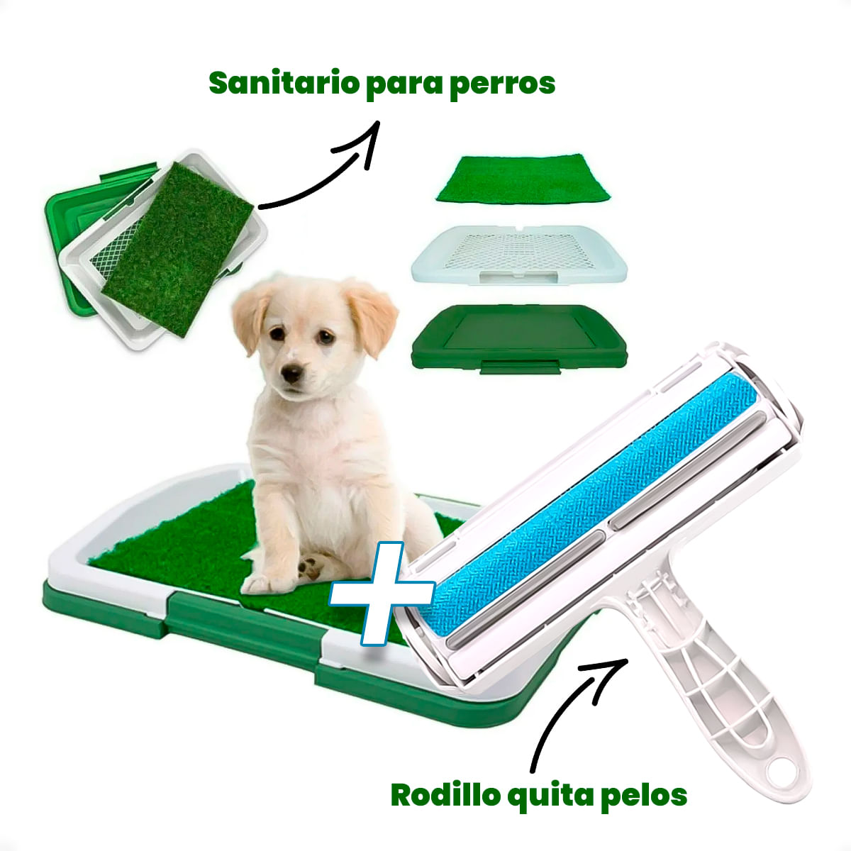  Sandinrayli Alfombrilla de baño para perros y cachorros para  interiores y exteriores, bandeja de inodoro para gatos pequeños y perros,  25 x 20 pulgadas : Productos para Animales