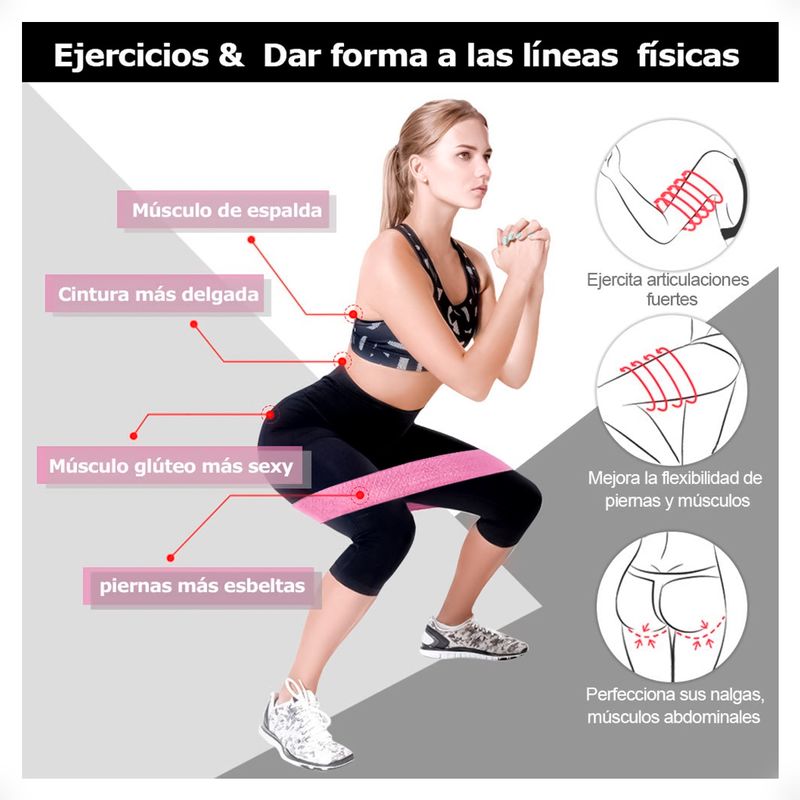 Bandas Elasticas De Fitness Entrenamiento Pilates Set X3