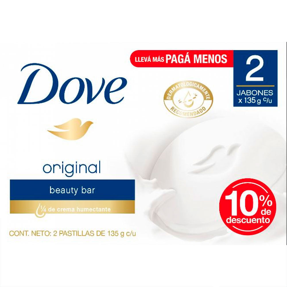 Jabón De Tocador Dove Original Pack X2 135 G 2451