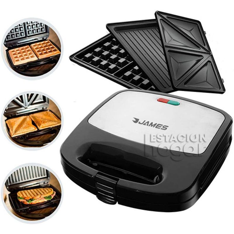 Electrodomésticos: Grill Sandwichera James Gsj 1600w Antiadherente