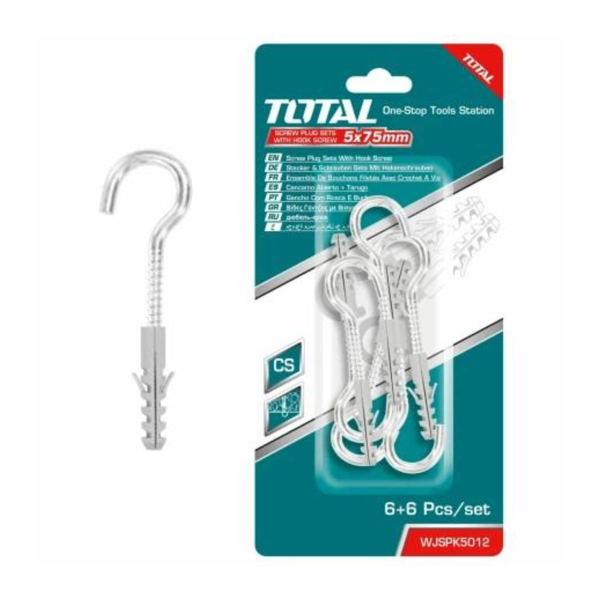 SET 6 PITONES ABIERTOS Y TACOS 8X40MM TOTAL