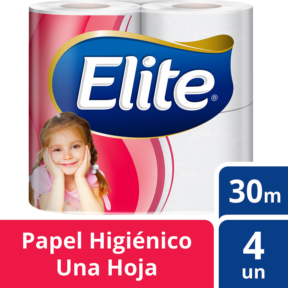 Papel Higiénico Elite Cuidado Clásico 4 Rollos