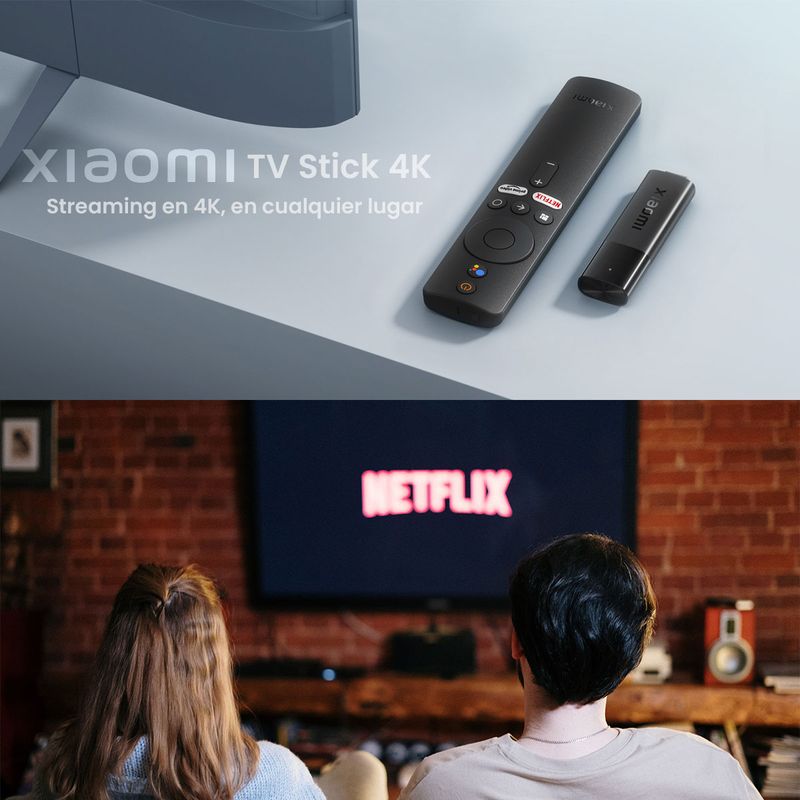 Xiaomi TV Stick 4K Reproductor Portátil de Contenidos Streaming +