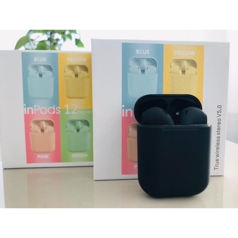 Auriculares Inalambricos Bluetooth Inpods i12 Rosa - Qube Box