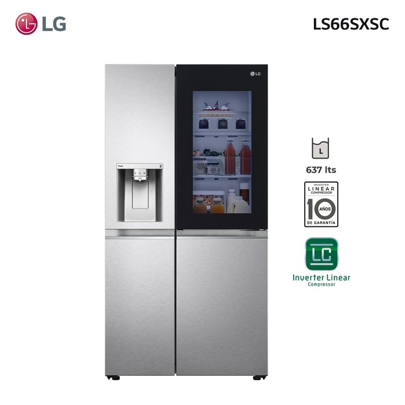 LG Refrigeradora con Inverter Linear Compressor (10 años de garantía) y 437  L de capacidad