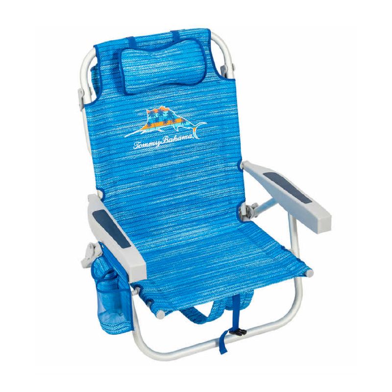 Sombrilla personal para silla playa azul