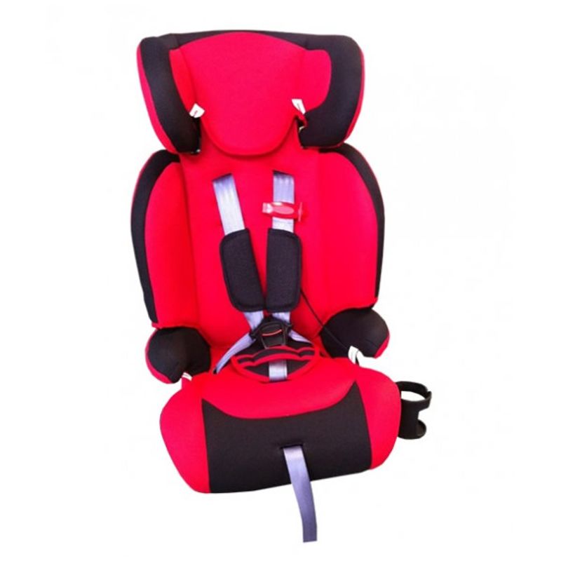 Silla para auto niños de 9 meses – 12 años o de 0 a 36 kilos c/ cinturon  rojo-negro