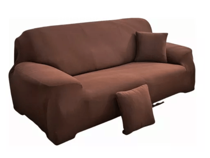 Funda Cubre Sofa Para Sillon 3 Cuerpos Elastizada MARRON CLARO