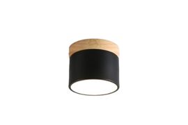 Mini Plafón Led Para Techo Diseño Nórdico 9 X 6Cm Negro