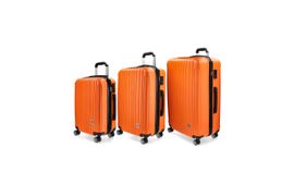 Set 3 Valijas Trotamundos ABS Naranja