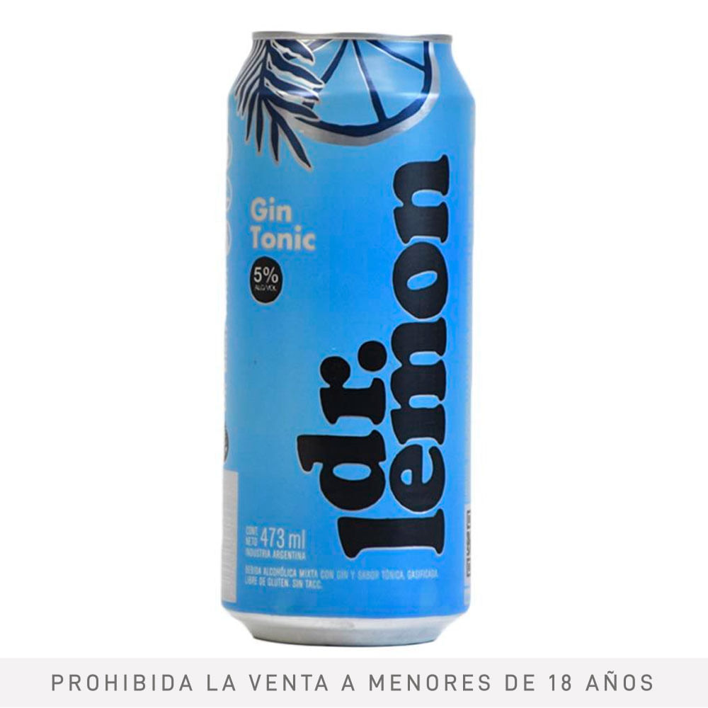 Dr Lemon Gin Tonic 473 Ml