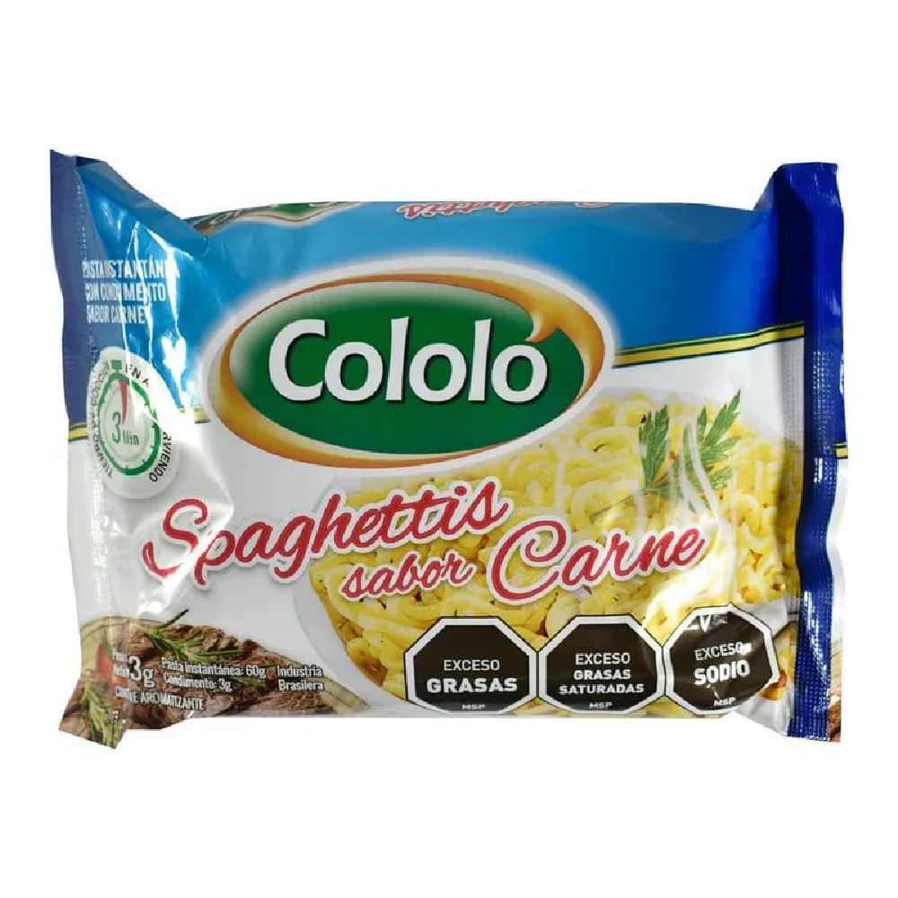 Cololo Pasta Instantanea Carne Cololo 63 G