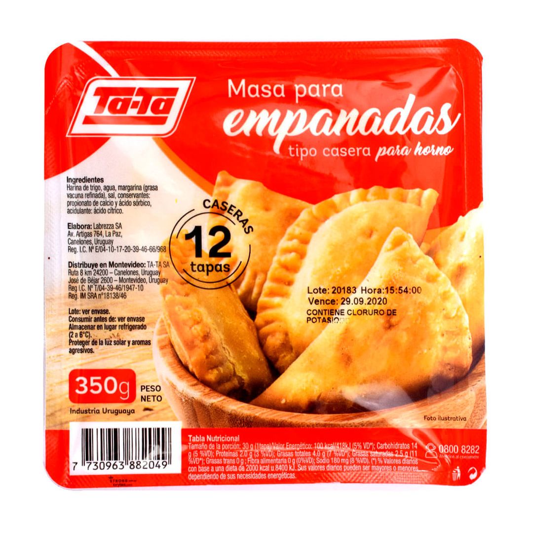 Masa Para Empanada Avanti Casera 20 U