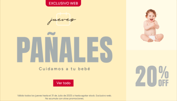 20% pañales