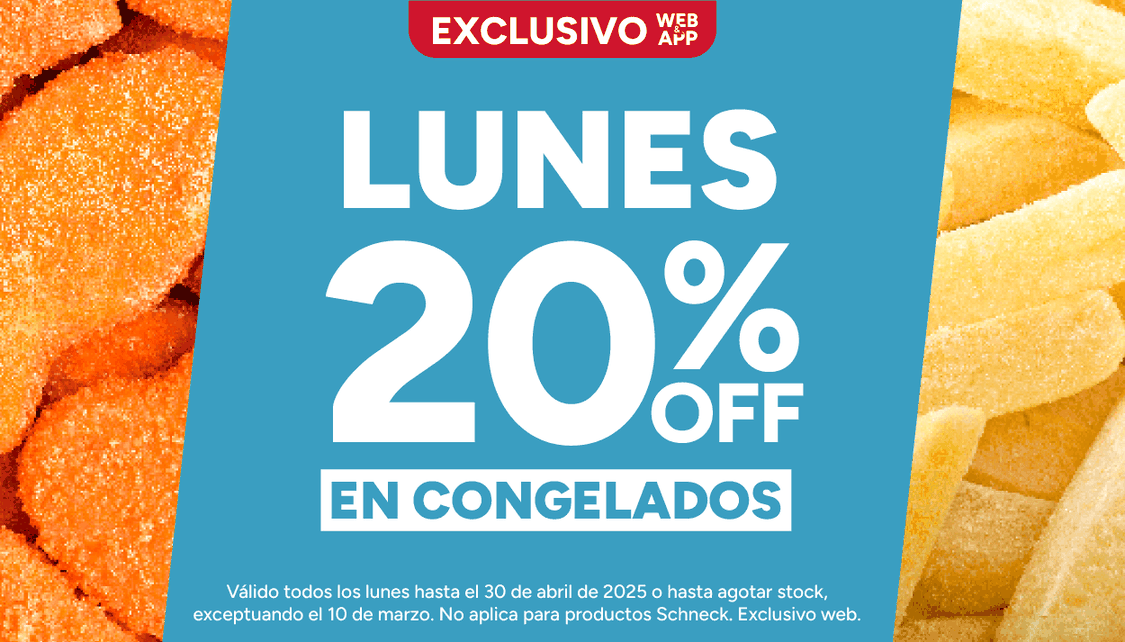 Lunes 20% Off en Congelados