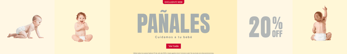 20% pañales