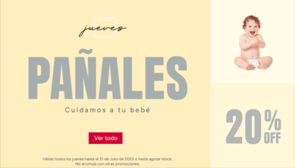 Pañales 20% OFF