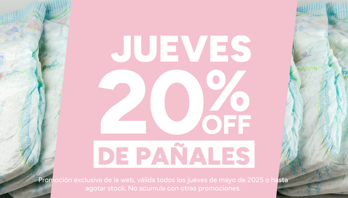 20% pañales